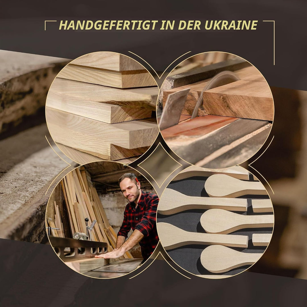 BeaverCraft Holzschnitz-Löffelrohlings-Set BB3 – Holzrohling zum Löffelschnitzen – Schnitzholz – Wei