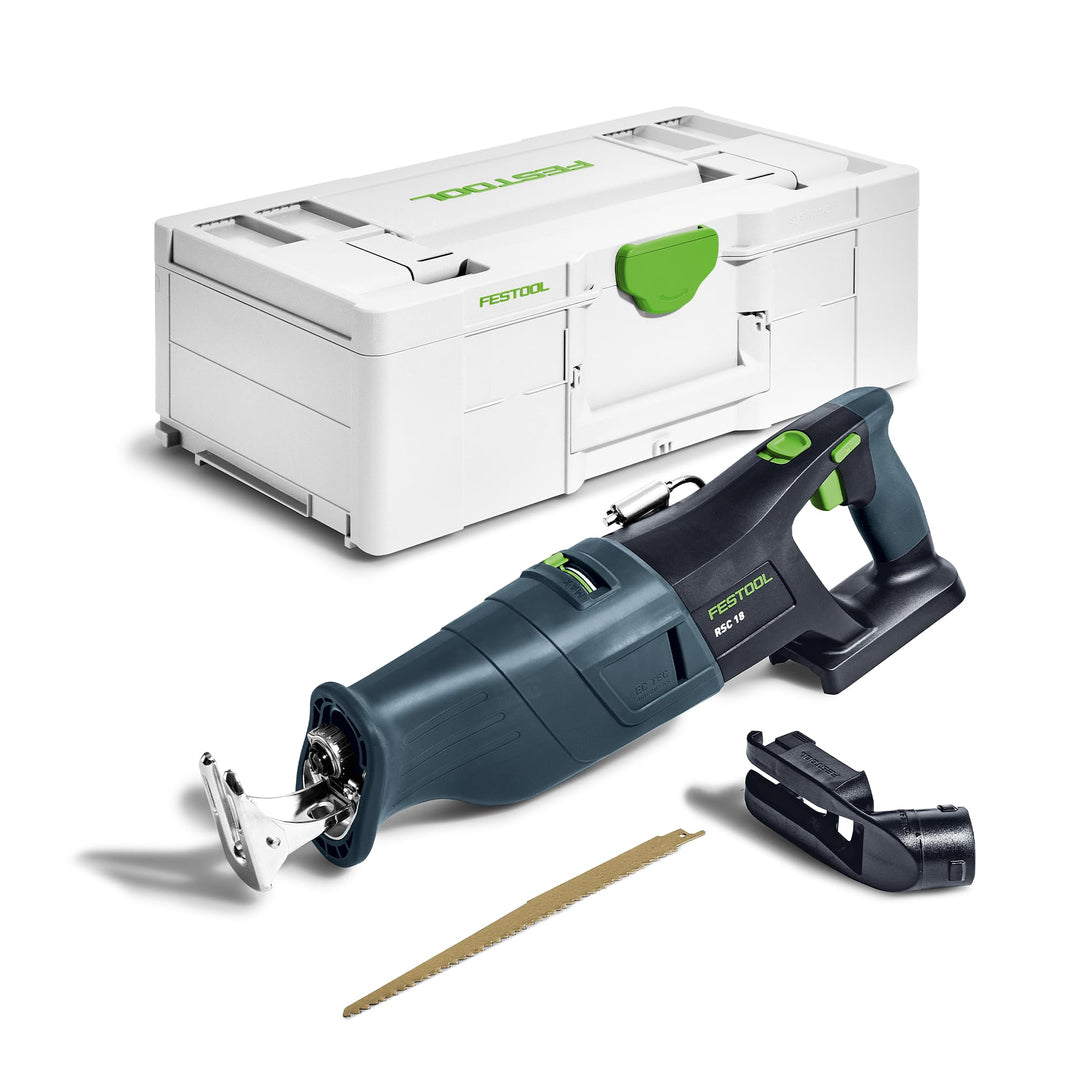 Festool Akku-Säbelsäge RSC 18 EB-Basic (mit Absaugvorrichtung, Säbelsägeblatt WOOD UNIVERSA), im Sys