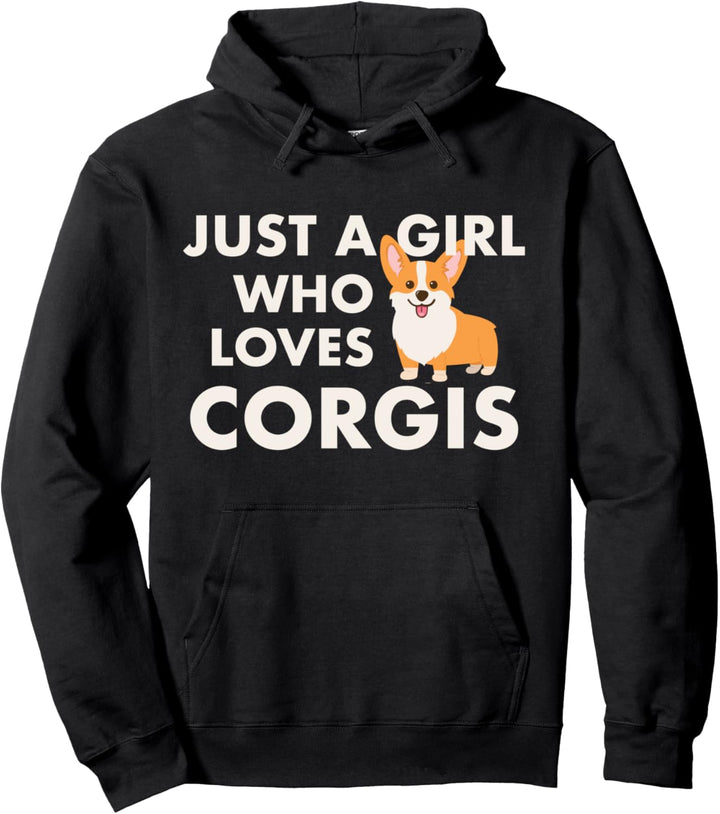 Nur ein Mädchen, das Corgis liebt - Corgi Dog Pullover Hoodie