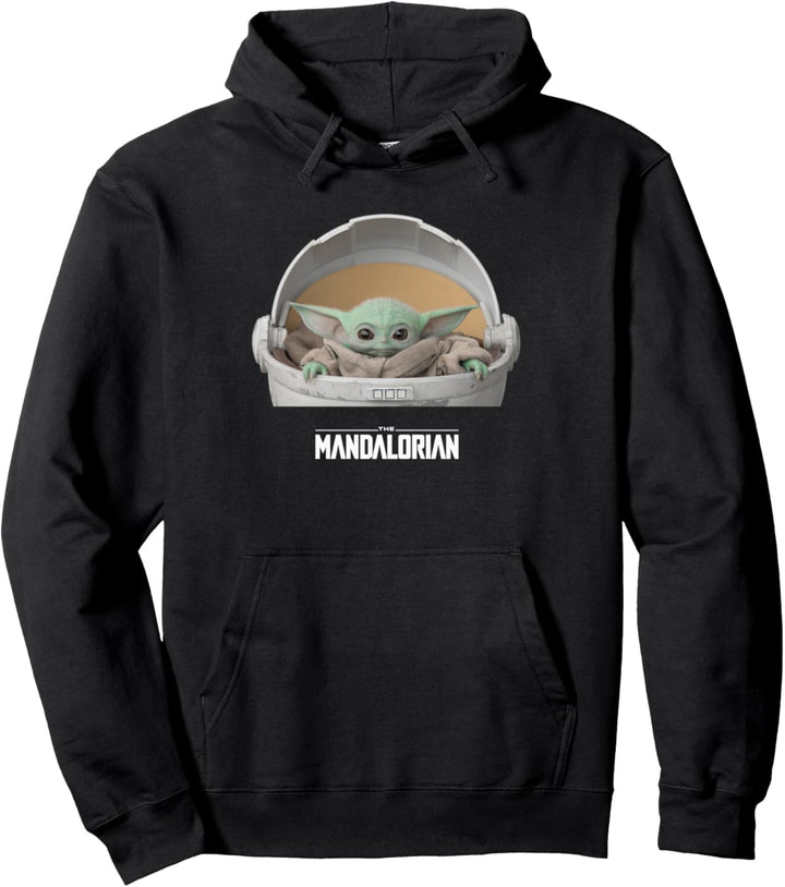 Star Wars Mandalorian Baby Yoda The Child Carriage White Pullover Hoodie