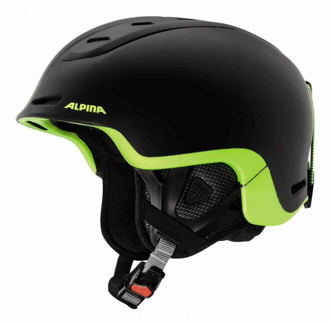 ALPINA SPINE - Sicherer, Individuell Anpassbarer &amp; Hochwertiger Skihelm Für Erwachsene, black-neon-y