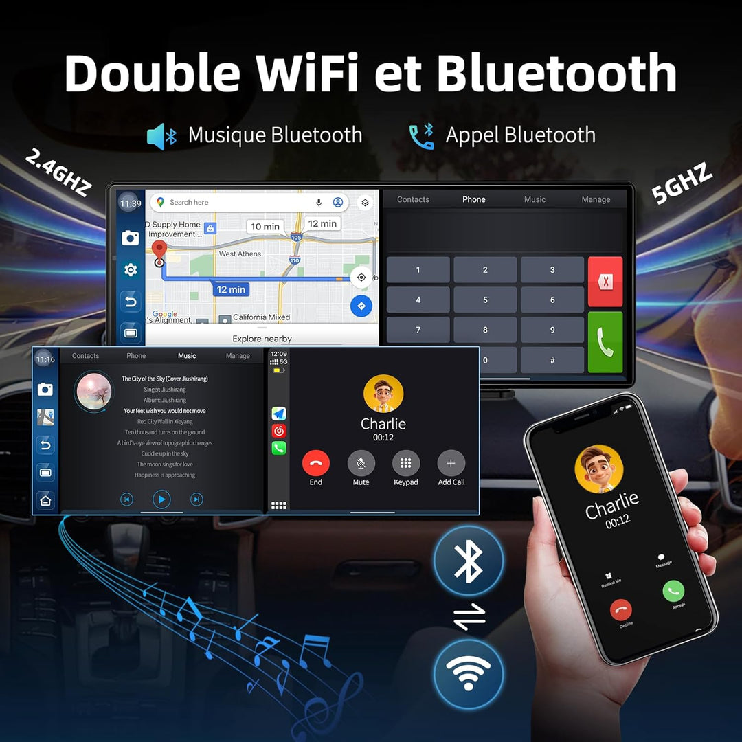 11,3 Zoll CarPlay Android Auto Display Android 8Kern 4GB RAM 64GB Speicher Autoradio kompatibel CarP