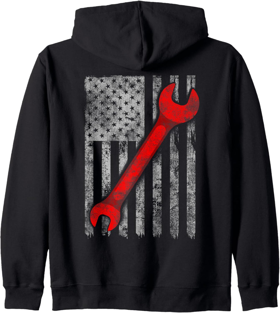 American Flag Silhouette Design Mechanic Kapuzenjacke