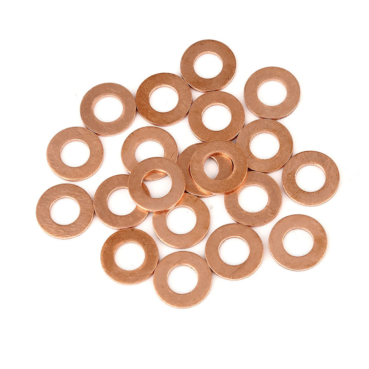 A ABSOPRO 20 Stück Kupfer Scheibe Ersatz 8 x 16 x 1.5mm Flache Dichtung Ring