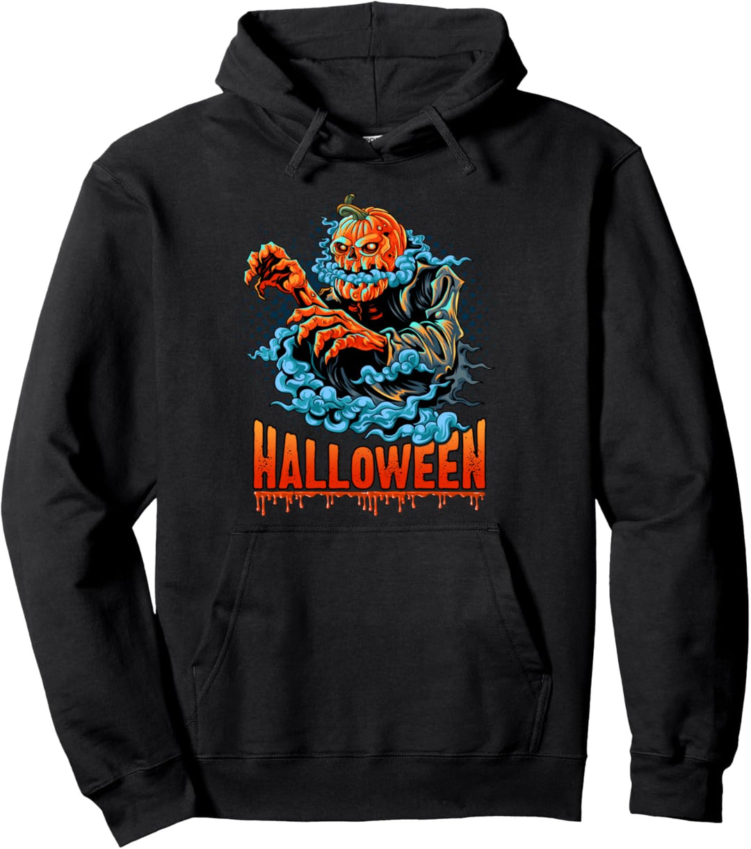 Halloween, Kürbis Monster Pullover Hoodie