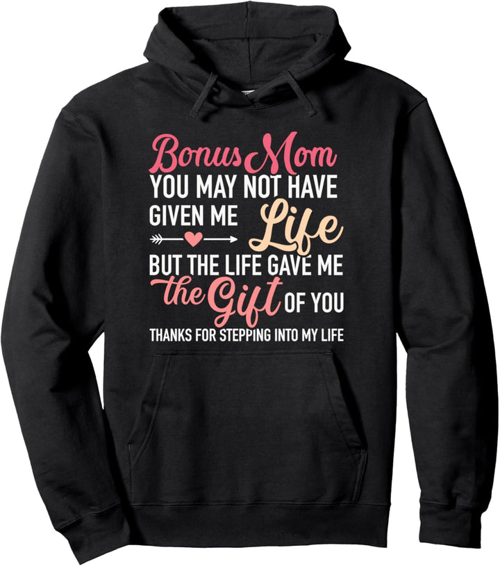 Bonus Mama lustiger Spruch Stieftochter Pullover Hoodie