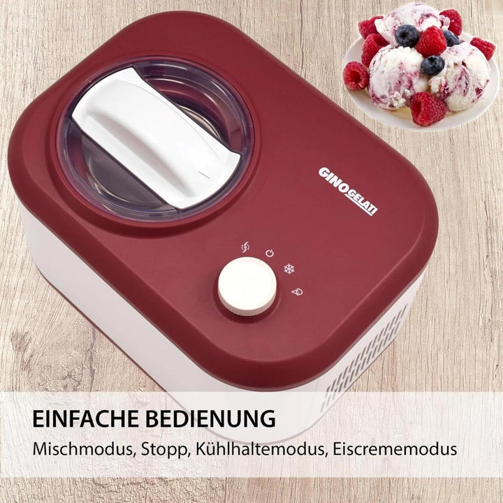 Syntrox Germany Digitale Eismaschine Polari mit Kompressor, Eiscreme selbst herstellen, Schnelle Eis