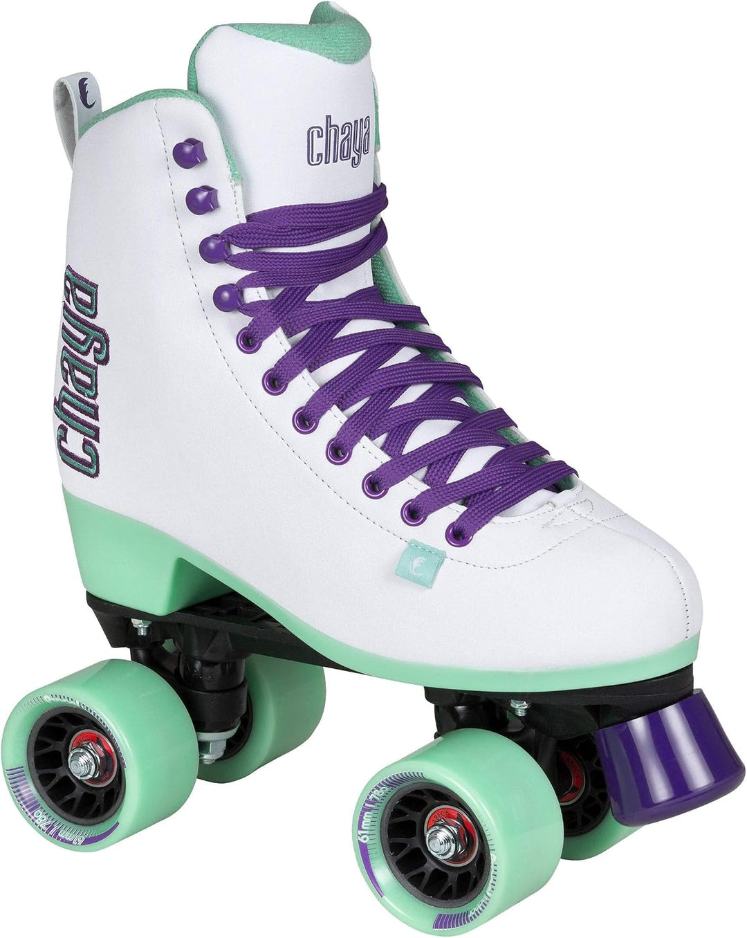 Chaya Rollschuhe Melrose White - Roller Skates für Damen und Herren im Retro-Look für Roller-Disco -