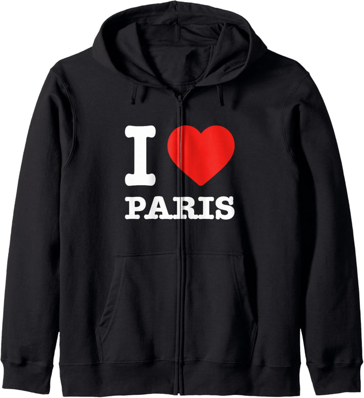 Ich liebe Paris Kapuzenjacke
