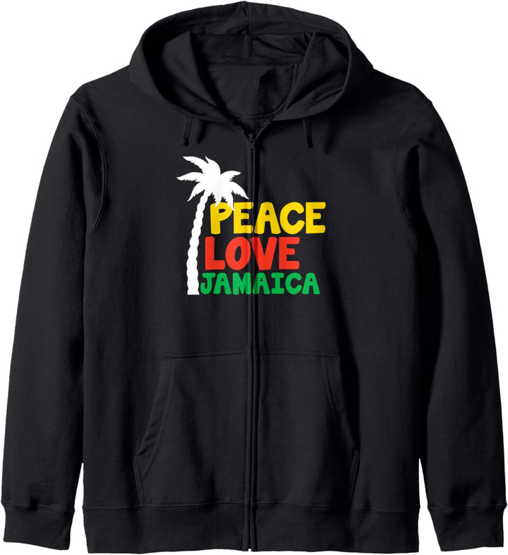 Love Peace Jamaica Karibik Urlaub Reggae Jamaika Kapuzenjacke