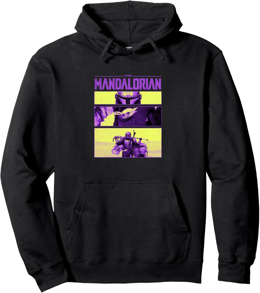 Star Wars: The Mandalorian &amp; The Child Multicolor Frames Pullover Hoodie