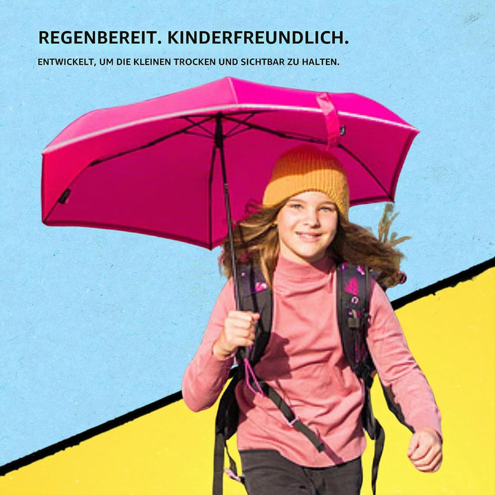 Knirps Rookie manual Kinder Regenschirm flamingo, 90 cm, Flamingo