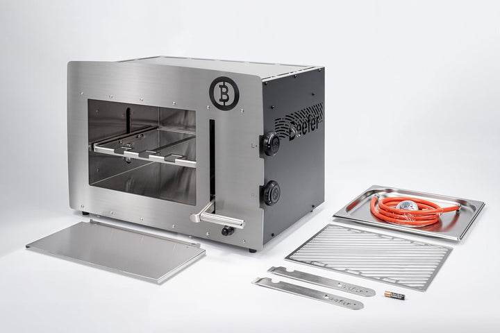 Beefer XL II – Profi-Oberhitzegrill mit 800 °C, 2 Regelbare Infrarotbrenner, Patentierte Einhand-Höh