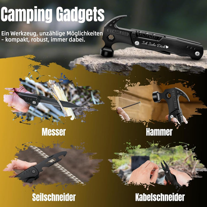 Geschenke für Männer, Vatertagsgeschenke für Papa, 16 in 1 Multitool Survival Gadgets, Geburtstagsge