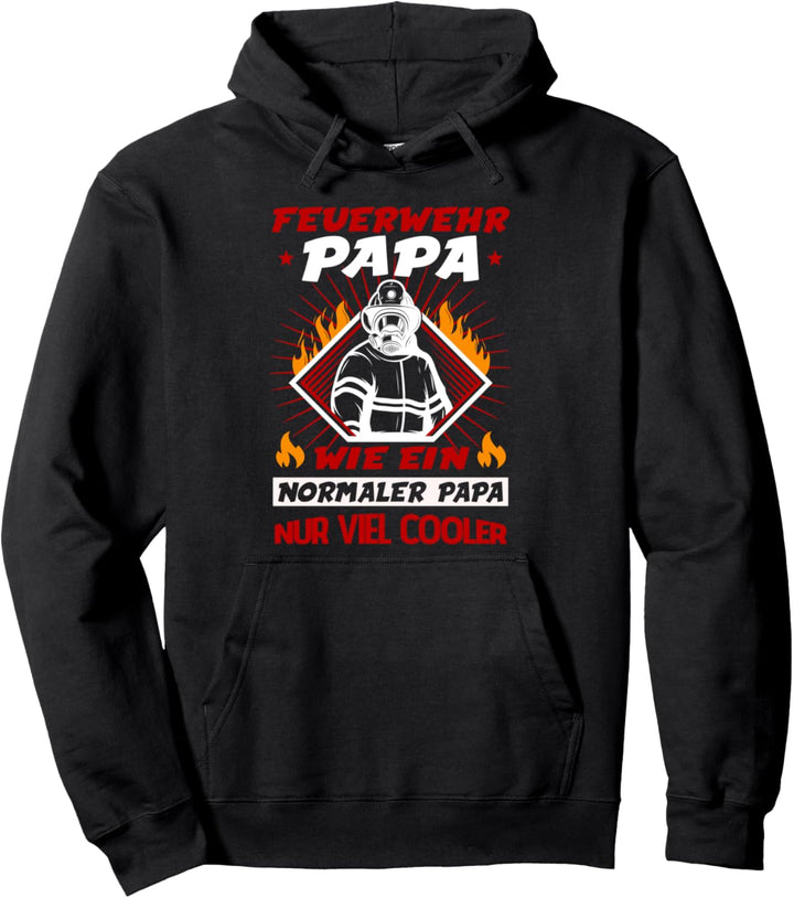 Feuerwehr Papa Vater Geburtstag Vatertag Lustig Dad Pullover Hoodie