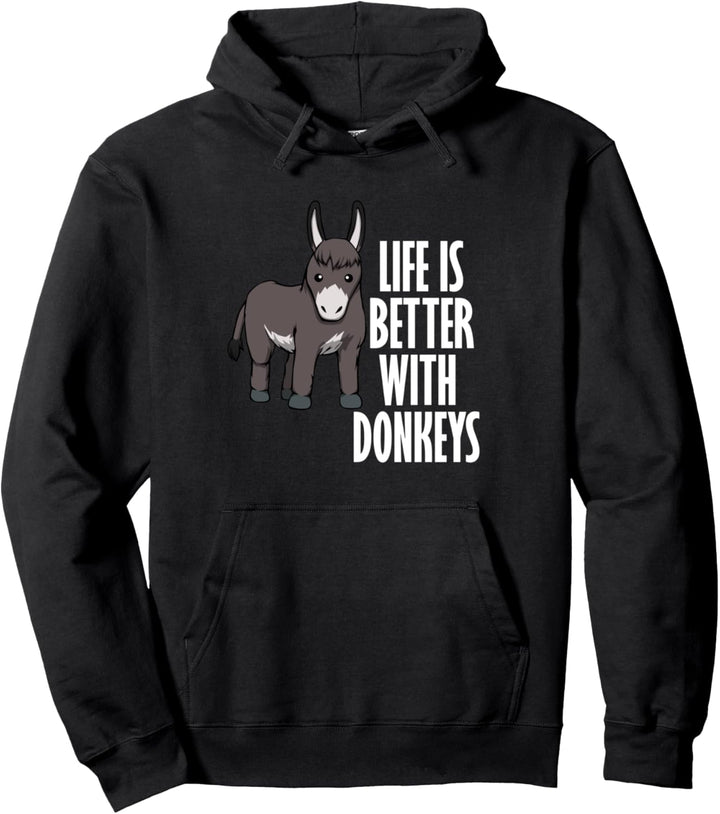 Leben mit einem Baby Esel lustiges Zitat Pullover Hoodie