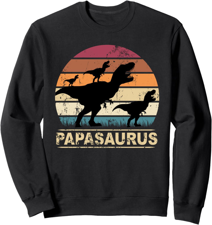Papasaurus T-Rex Dinosaurier Dino Drillinge Papa Saurus Sweatshirt