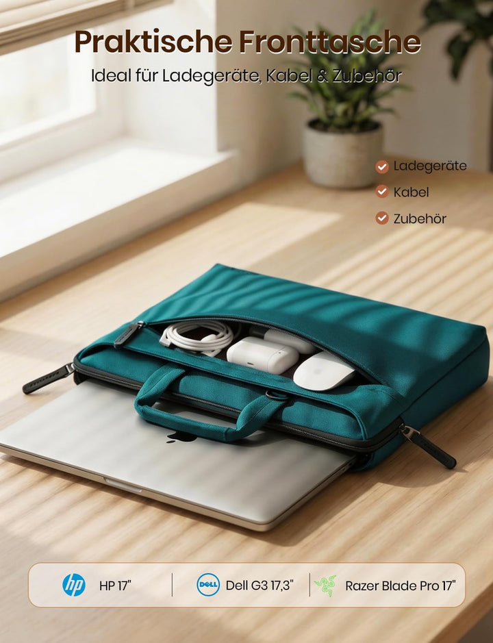 DOMISO 17 Zoll Wasserdicht Laptop Tasche Aktentasche Schultertasche Notebooktasche Business für 17-1
