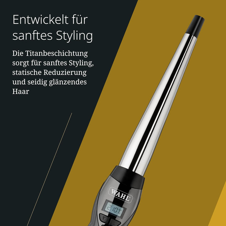 Wahl Curlpro 2 - Kegelförmiger Lockenstab mit Titanium-Beschichtung - Für elegante Locken und Stylin