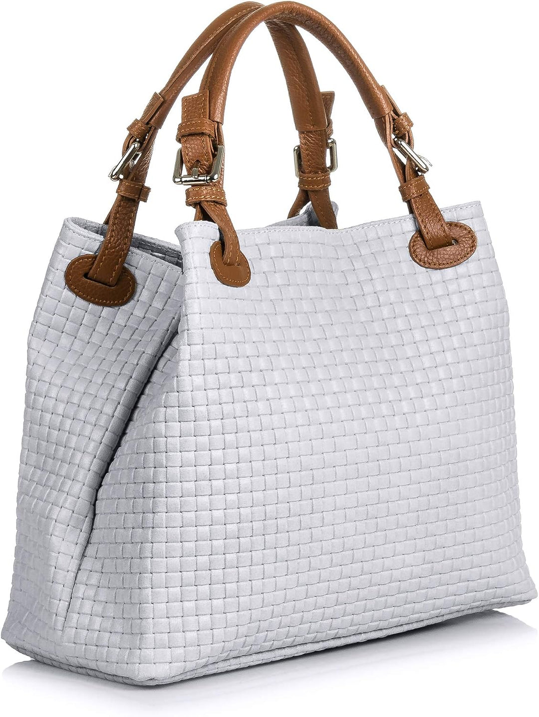 FIRENZE ARTEGIANI , Damen Schultertasche, Weiss