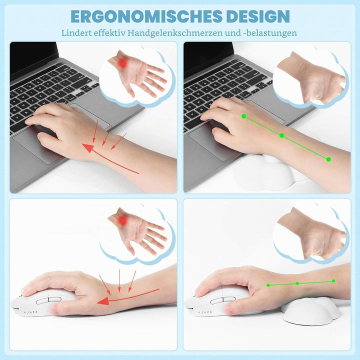 Attack Shark Cloud Handgelenkauflage mit Untersetzer-Set, ergonomische Handballenauflage zur Schmerz