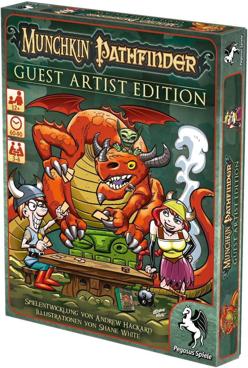 Pegasus Spiele 17243G - Munchkin Pathfinder Guest Artist Edition, Shane White-Version