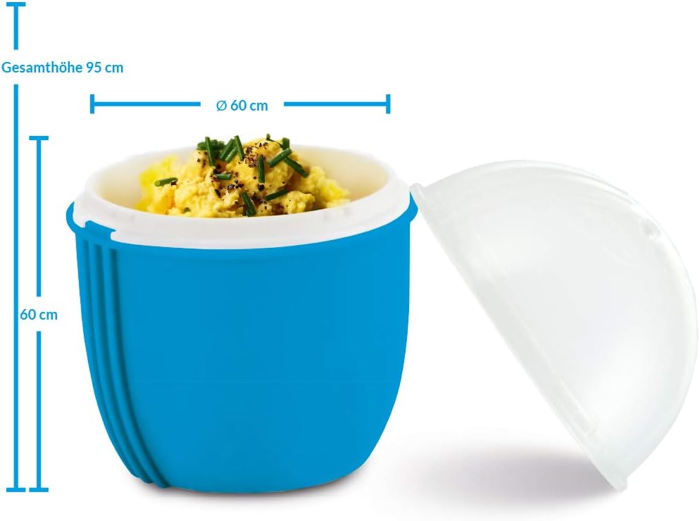 Durandal Eierkocher Mikrowelle | Crackin‘ Egg Mikrowellen Eierkocher | Ideal zum pochieren &amp; als Ome