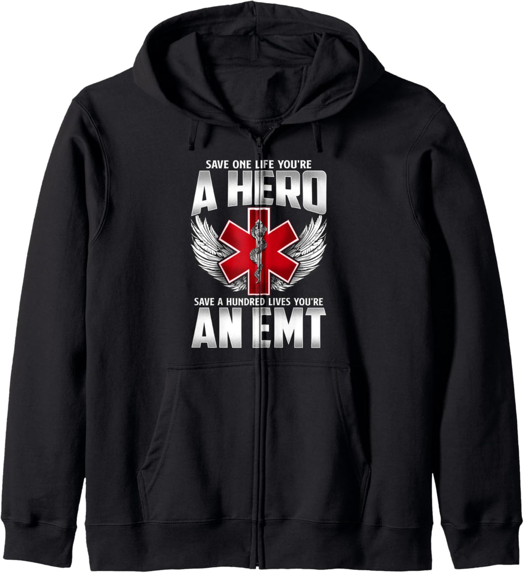 Rette ein Leben du bist ein Held rettet hundert du bist ein EMT Kapuzenjacke