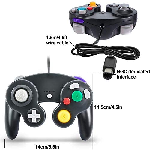 Yideng Gamecube Controller, 2er-Pack Classic Wired Gamecube-Controller Vibration Gamepad, Kompatibel