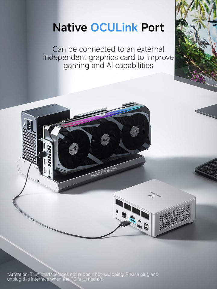 MINIS FORUM UM880 Plus Mini PC mit AMD Ryzen 7 8845HS(8C/16T, bis zu 5.1GHz),Mini Computer Radeon 78