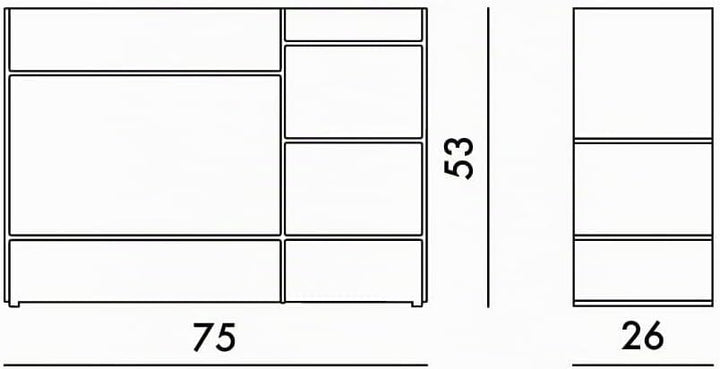 Kartell Sound-Rack, Bambus, Amber, 26 x 53 x 75 cm Ambra, Ambra