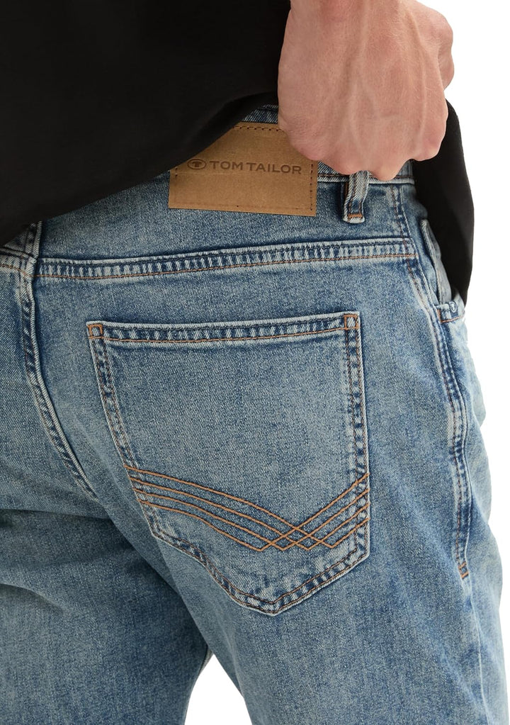 Tom Tailor Herren 1042684 Josh Regular Slim Jeans mit Stretch 31W / 32L 10119 - Used Mid Stone Blue