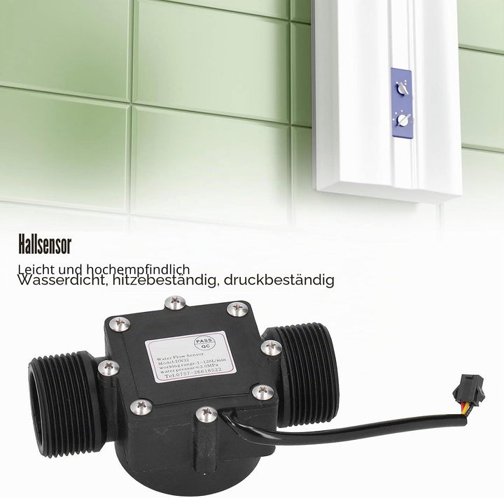 Wasserdurchflusssensor YF-DN32 G1.25in Brauchwasserdurchflussmesser, Rohrwasserdurchflussmesserzähle