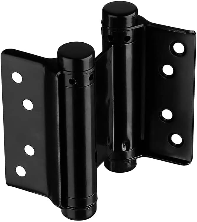 Türscharniere aus Edelstahl, 7,6 cm, automatisch, verstellbar, 76 mm, Schwarz, 2 Paar