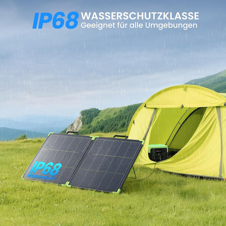N-Type 16BB 100W Tragbares Bifazial Solarpanel,Callsun Faltbare Monokristallines Solarmodule,Tragbar