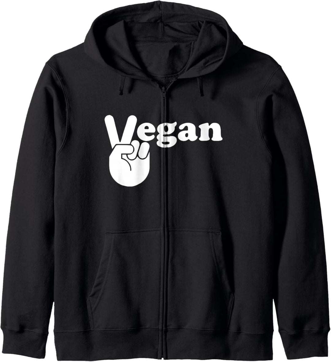 Vegan Victory Peace Sign Vegan Kapuzenjacke