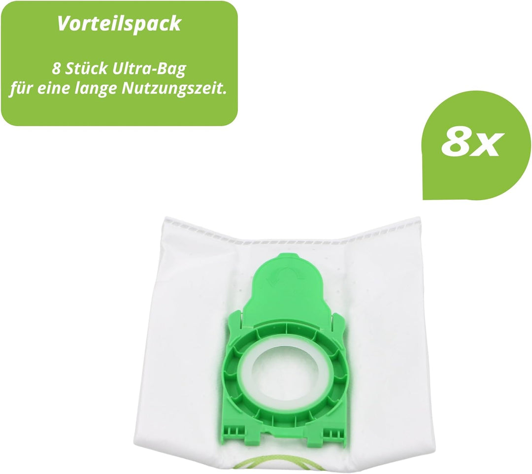 8 original Sebo Staubsaugerbeutel für Sebo Airbelt E1 und E3 alle Modelle (8300ER) E-serie, E-serie