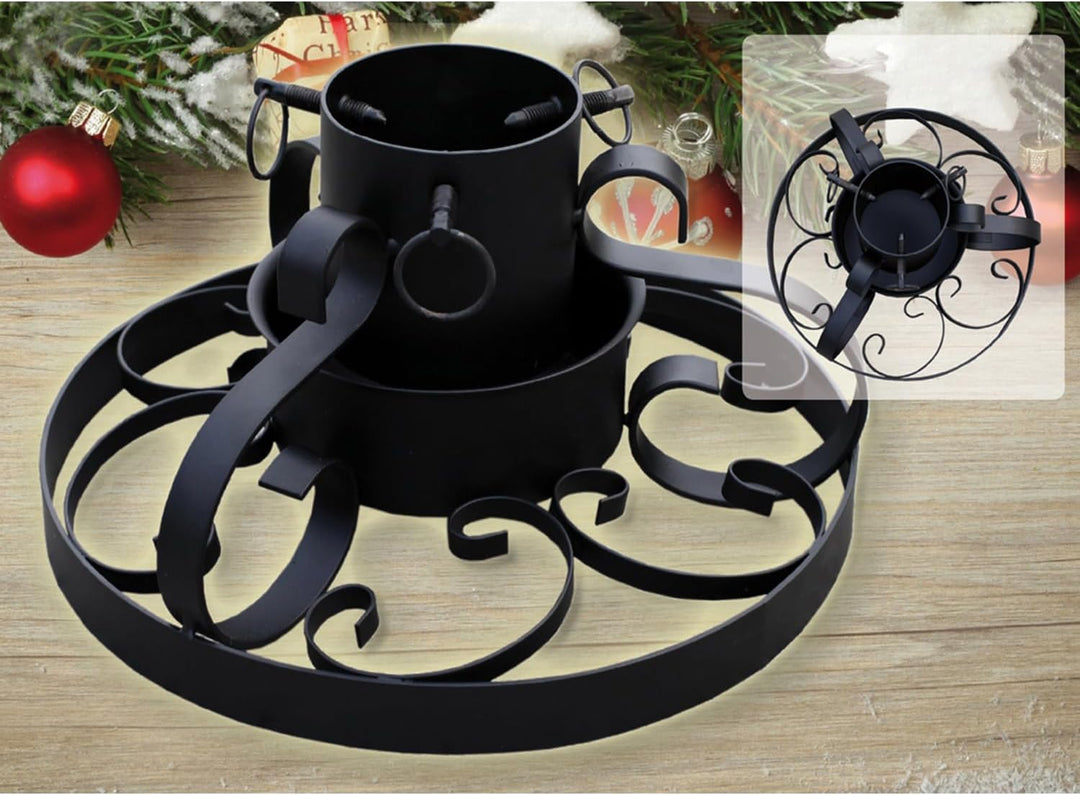 Metall Weihnachtsbaumständer Ø 34cm Baumständer Tannenbaumständer Christbaumständer mit Orrnamente