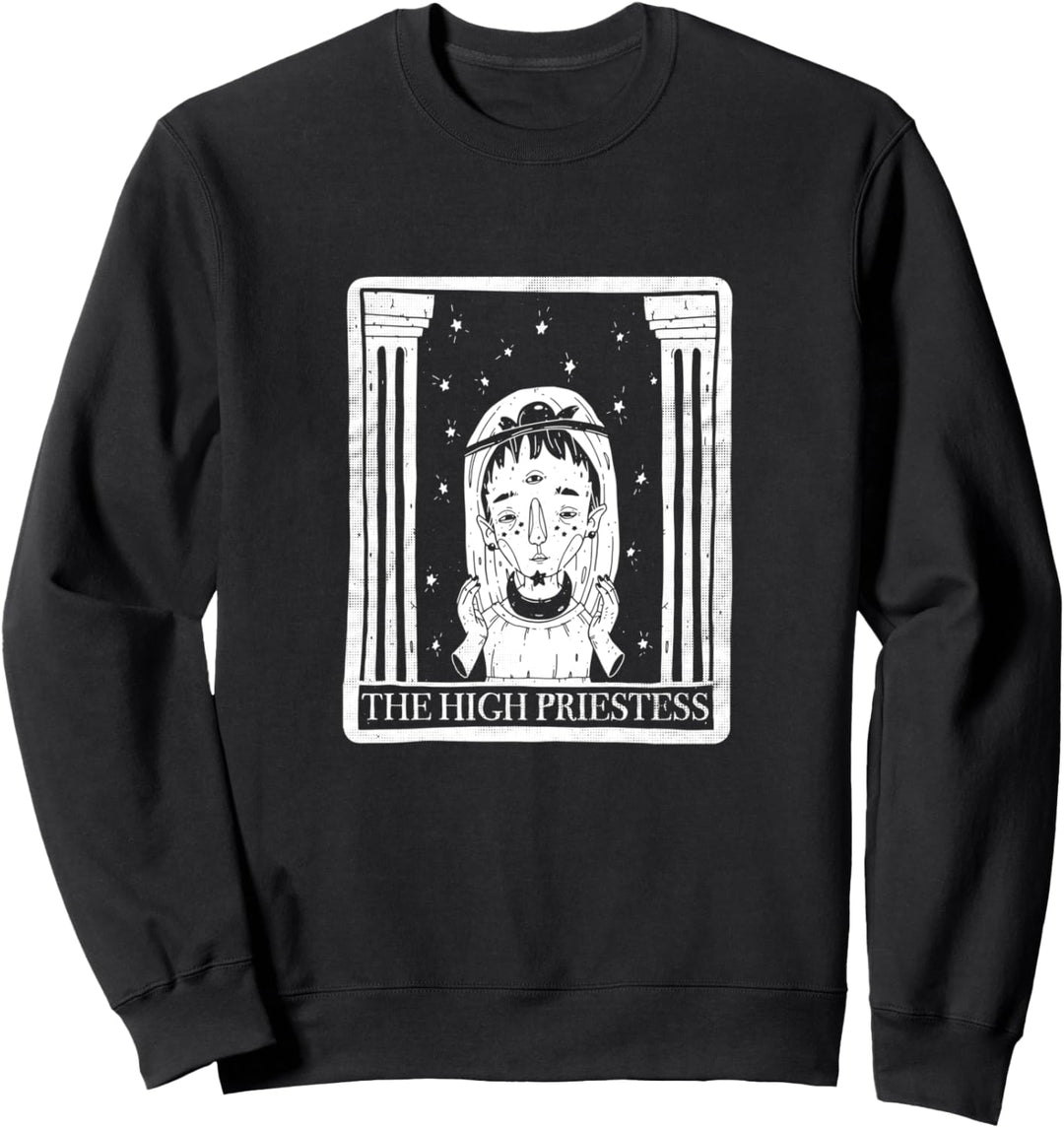 Okkulte Tarotkarte The High Priestess Gothic Hexe Post Punk Sweatshirt