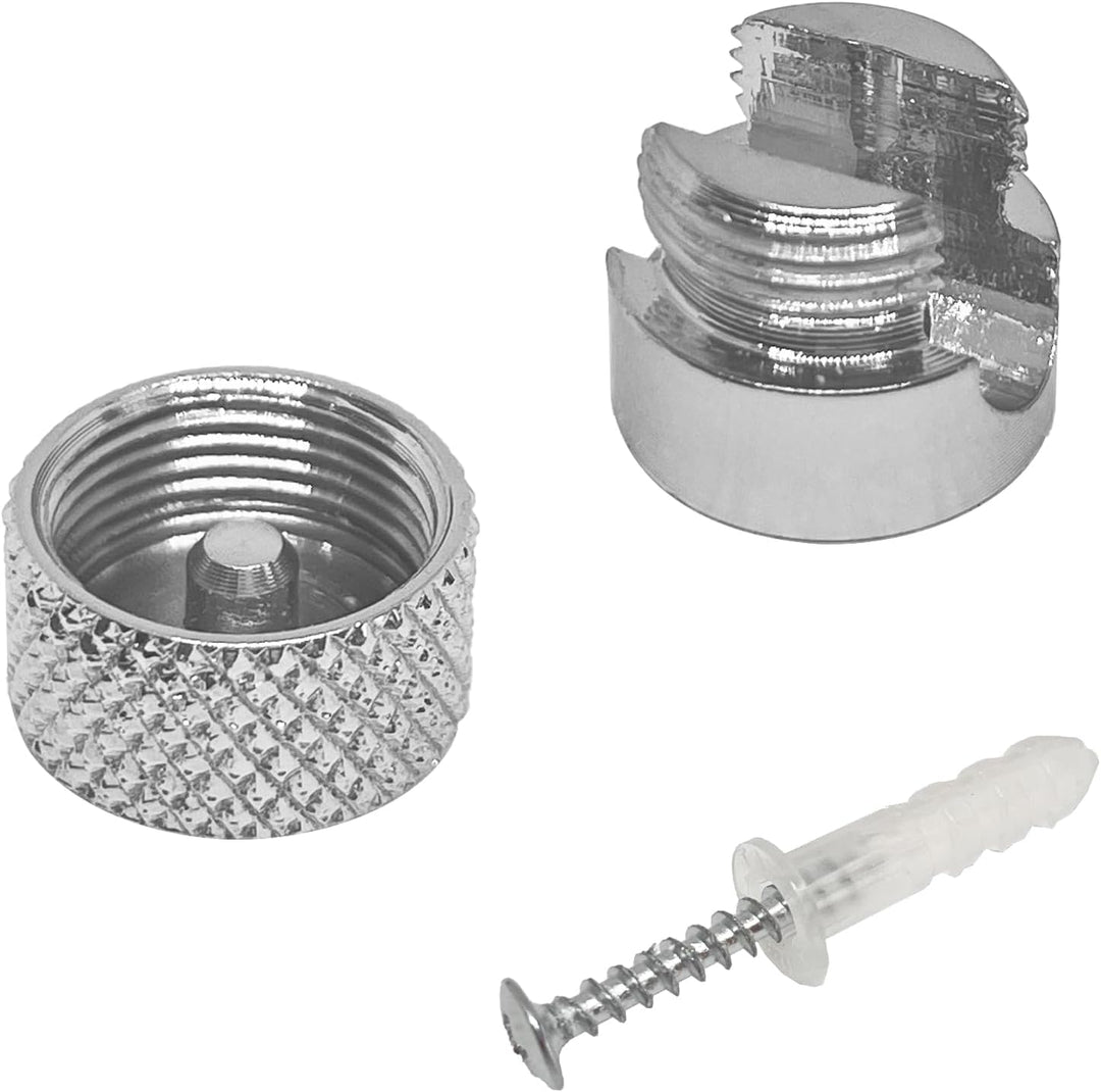 smartect Aluminium Wand- und Deckenpins für Textilkabel [4 Stück, Geriffelt, Metall] Deckenbefestigu