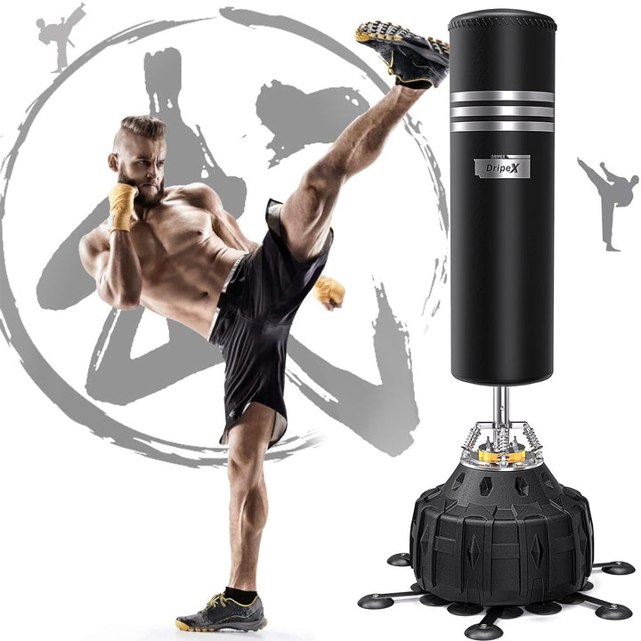Dripex Boxsack Erwachsene Freistehender Standboxsack MMA Boxpartner Boxing Trainer Heavy Duty Boxsac