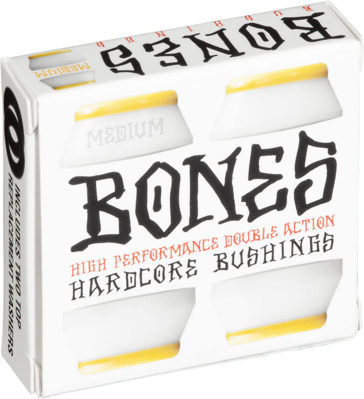 Bones Wheels Skateboard Zubehör 91A Hardcore Medium Bushings incl. Washer Weiss, Weiss