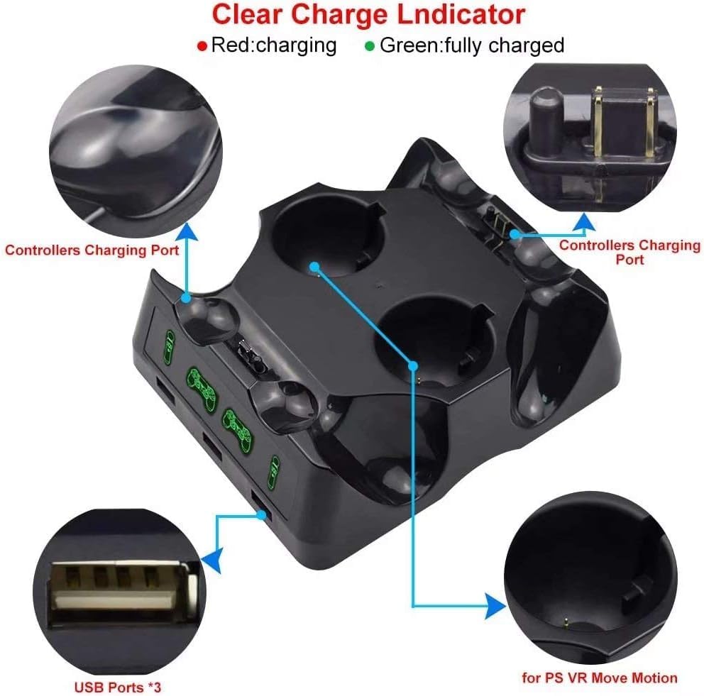 Ladegerät Dock Controller Ladegerät Ladegerät für Ps4 Move für Ps4/ps4 Move/ps4 Vr Controller Vier L