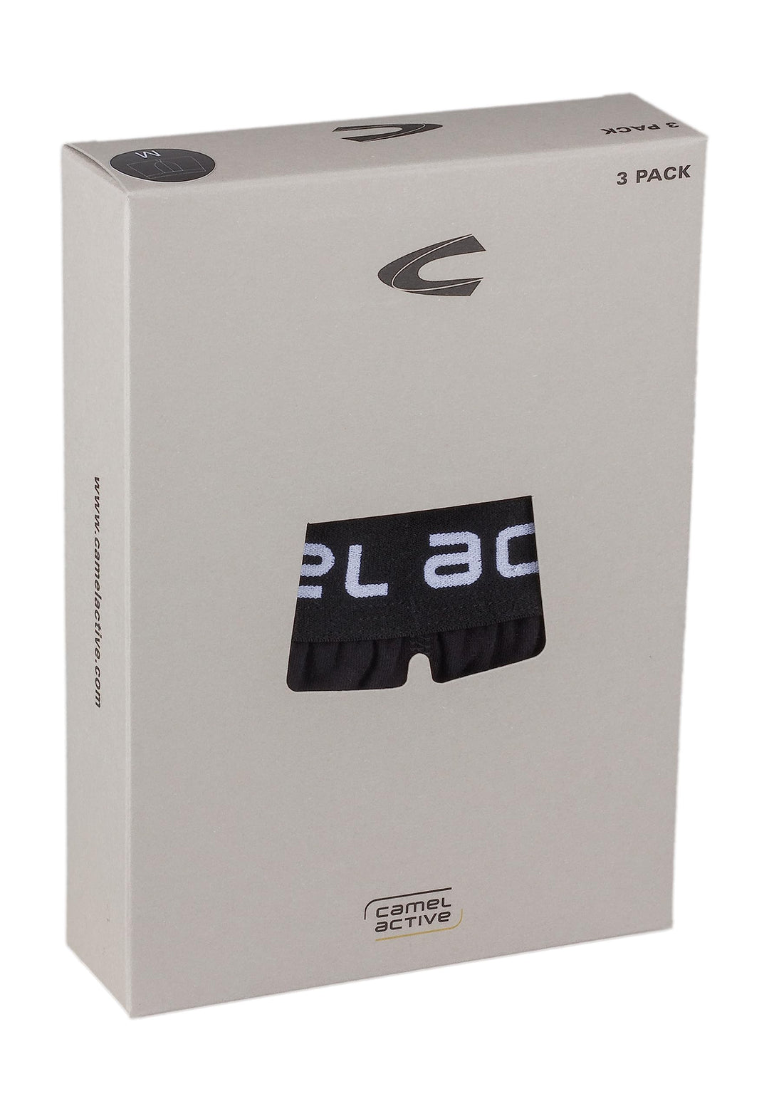 camel active Men Trunks 3er Box 48-50 Schwarz, 48-50 Schwarz
