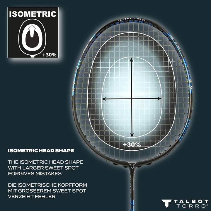 Talbot Torro Badmintonschläger Isoforce 411, 100% Graphit, One Piece, Verschiedene Designs wählbar 4