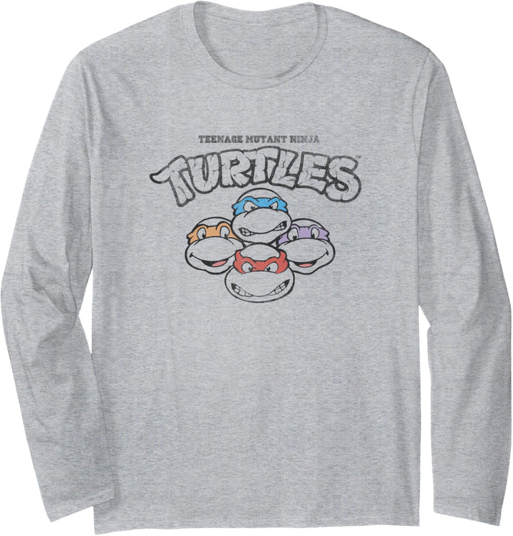 Teenage Mutant Ninja Turtles Faces Logo Langarmshirt