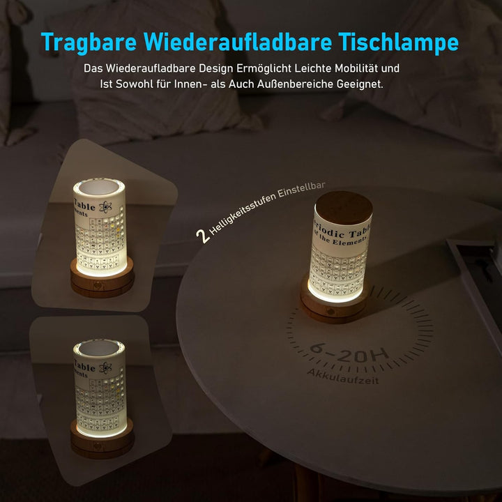 Periodensystem der Echten Elementen, Periodensystem aus Acryl der LED Tischlampe mit 83 Echten Eleme