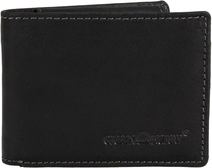 Greenburry Vintage Black Geldbörse Leder 12 cm