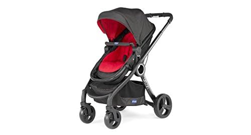 Chicco 06079418950000 Urban Plus Gestell mit Halbfester Babyschale inklusiv Regenschutz, Frontbügel,