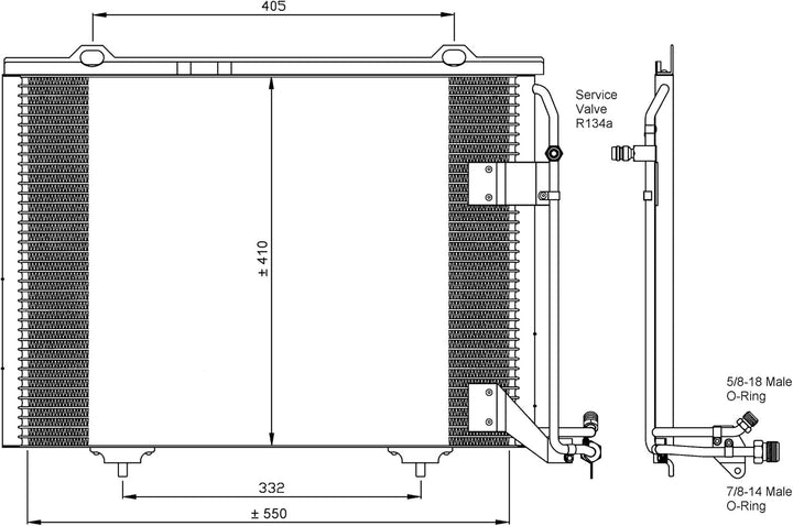 NRF 35463 Kondensator, Klimaanlage